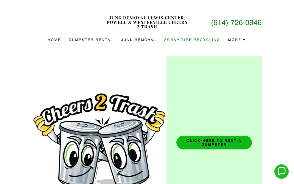 The current Cheers 2 Trash website