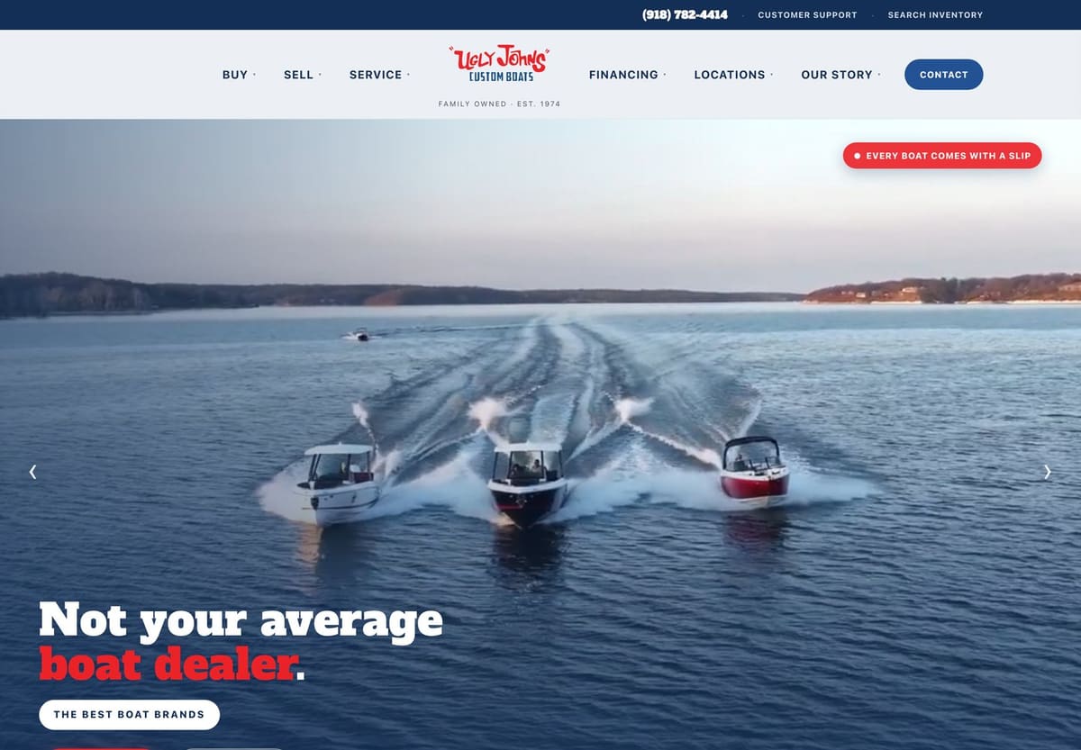 Ugly John's redesigned website